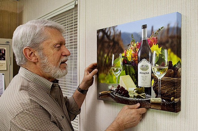 Canvas wall print from the brochure image