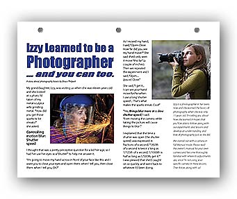 Izzy learned to be a Photographer... and you can too!